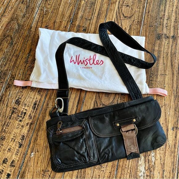 Whistles Bags Whistles Londonblack Leather Cross Body Shoulder Bag